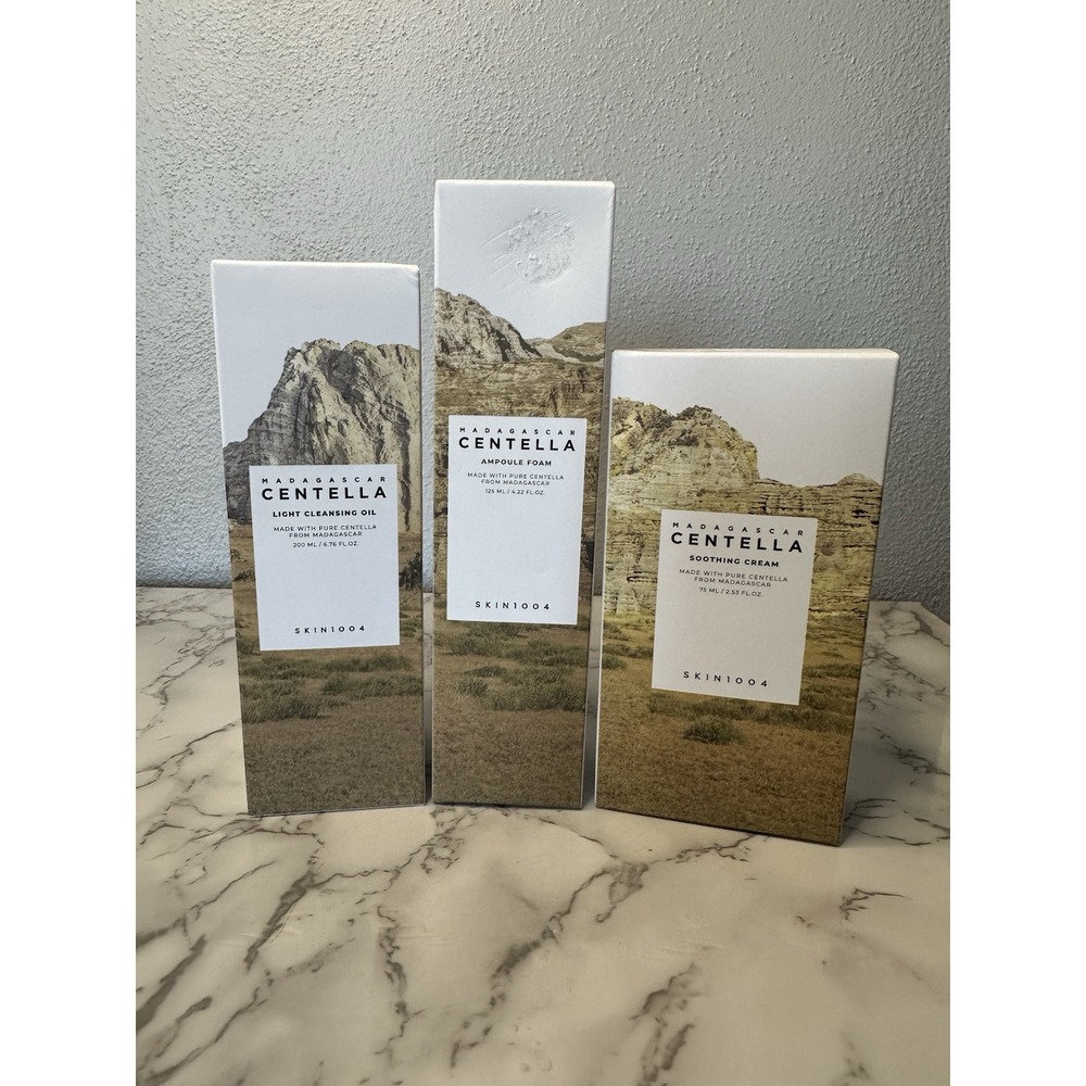 Madagascar‎ Centella SKIN1004 Soothing Cream/Ampoule Foam/Cleansing Oil Set. New